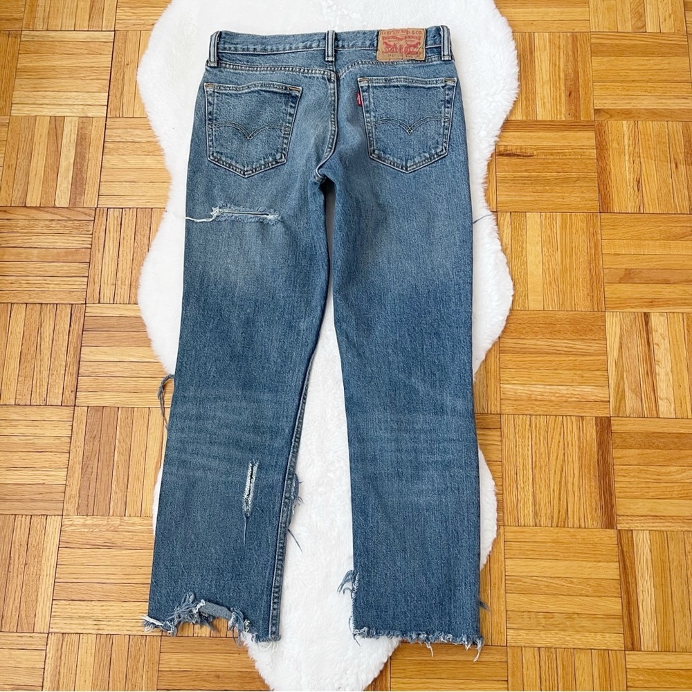 LEVI’S 511 straight leg distressed jeans denim - Picture 4 of 15
